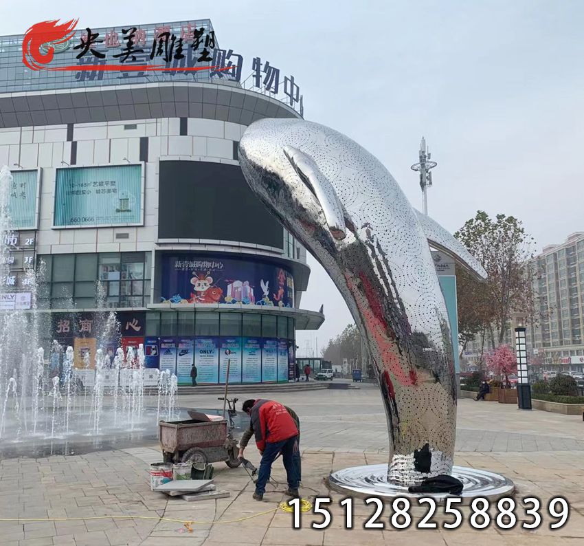 大型不锈钢海豚 大型不锈钢海豚