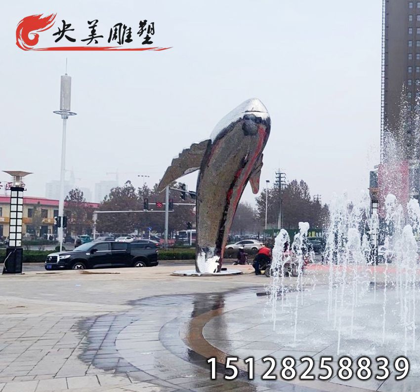 大型不锈钢海豚3 大型不锈钢海豚3