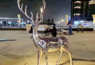 不锈钢仿真镂空鹿-云南省丽江市案例工程