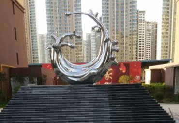 不锈钢水滴雕塑-青海省西宁是案例工程